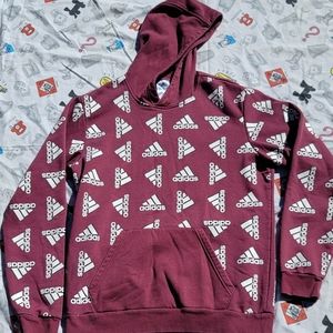 Adidas All Over Print Hoodie Medium